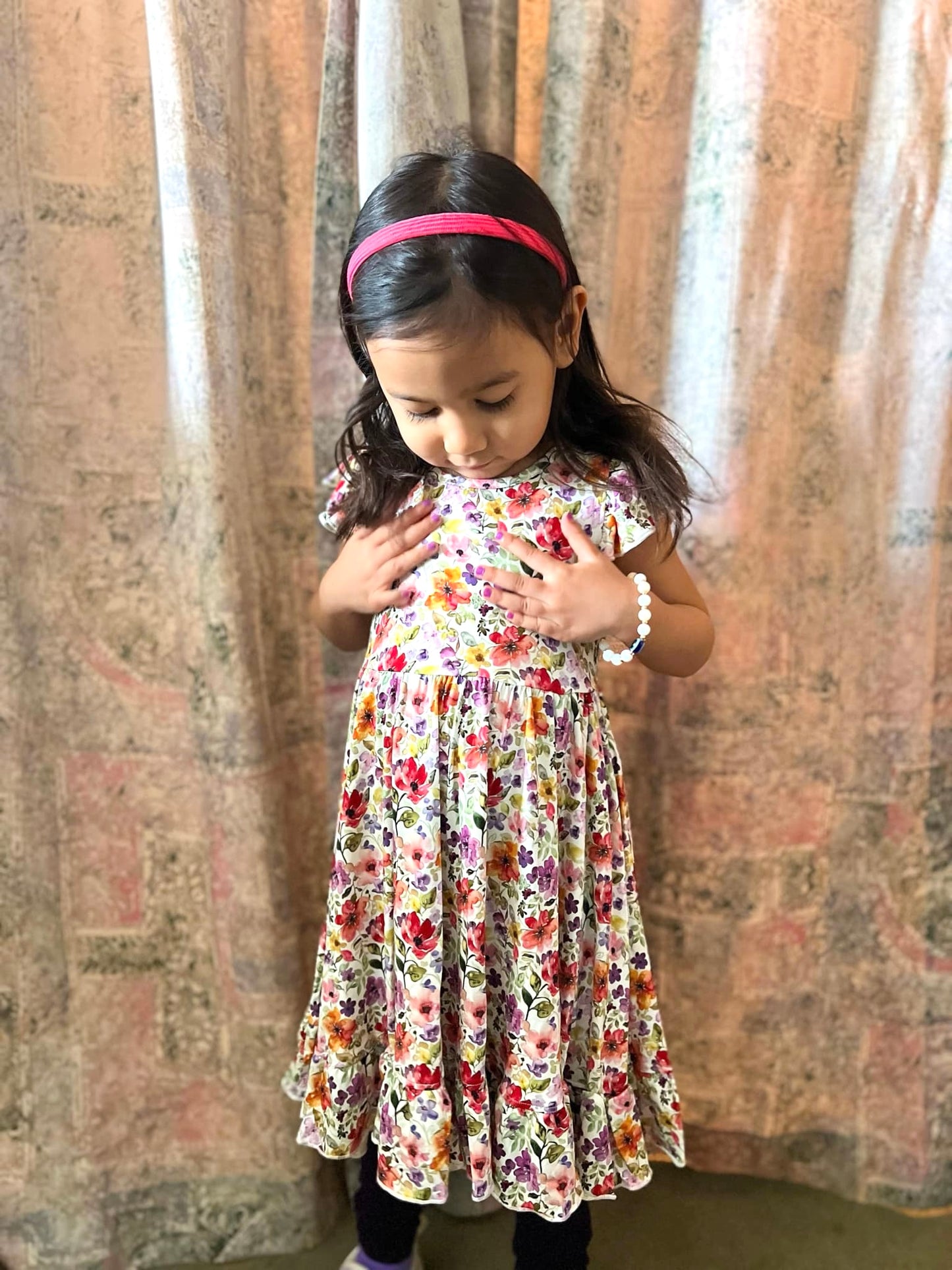 Watercolor Floral Twirl