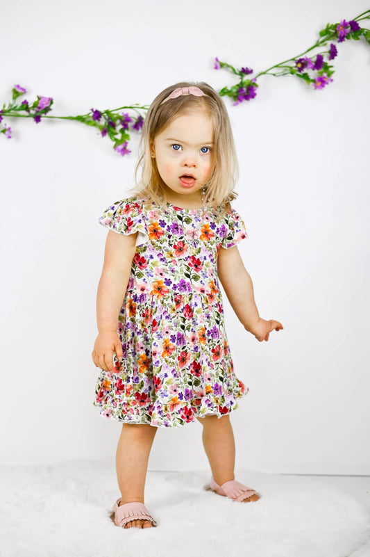 Watercolor Floral Bodysuit Twirl