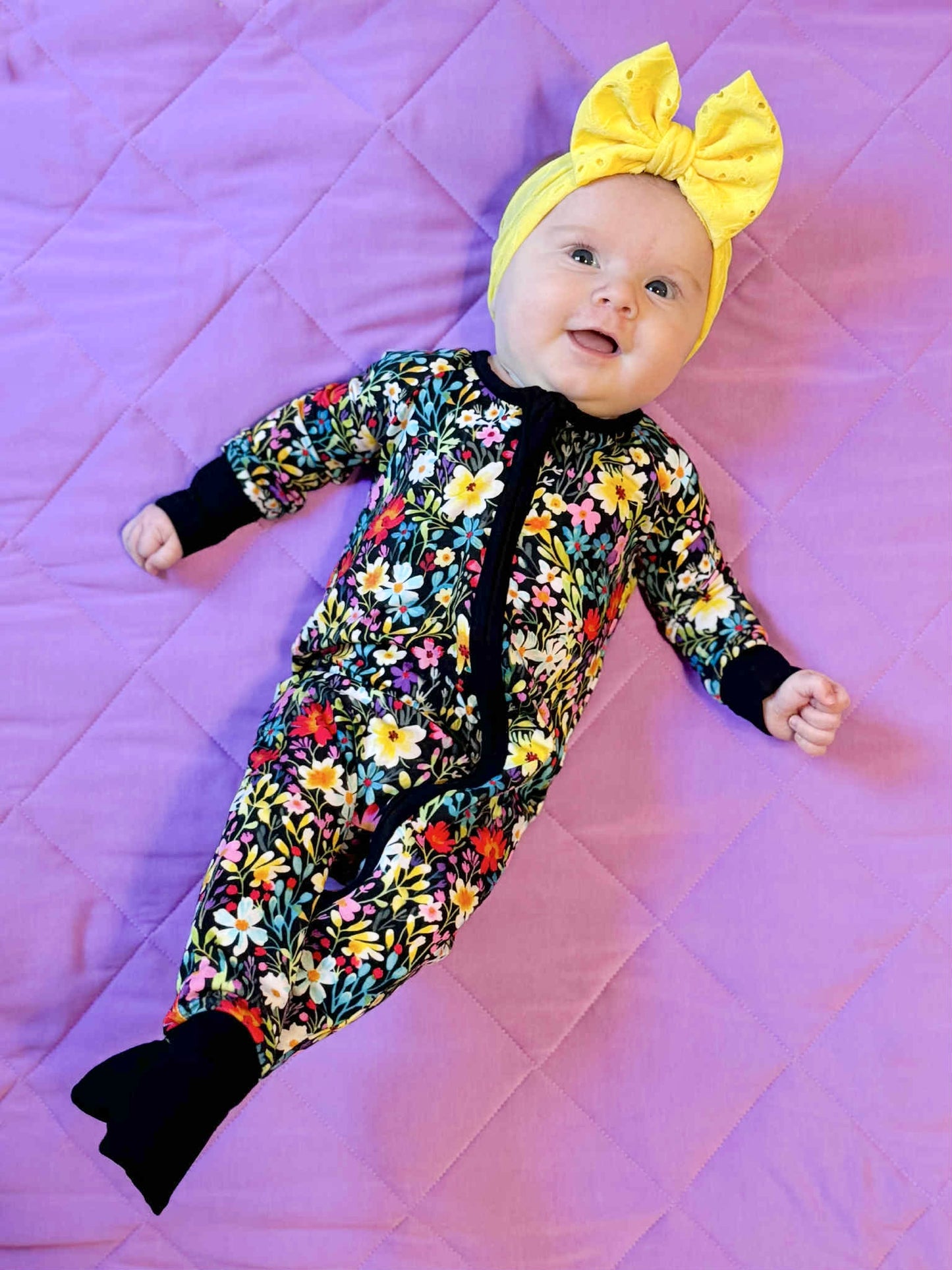 Brilliant Blooms Convertible Footie