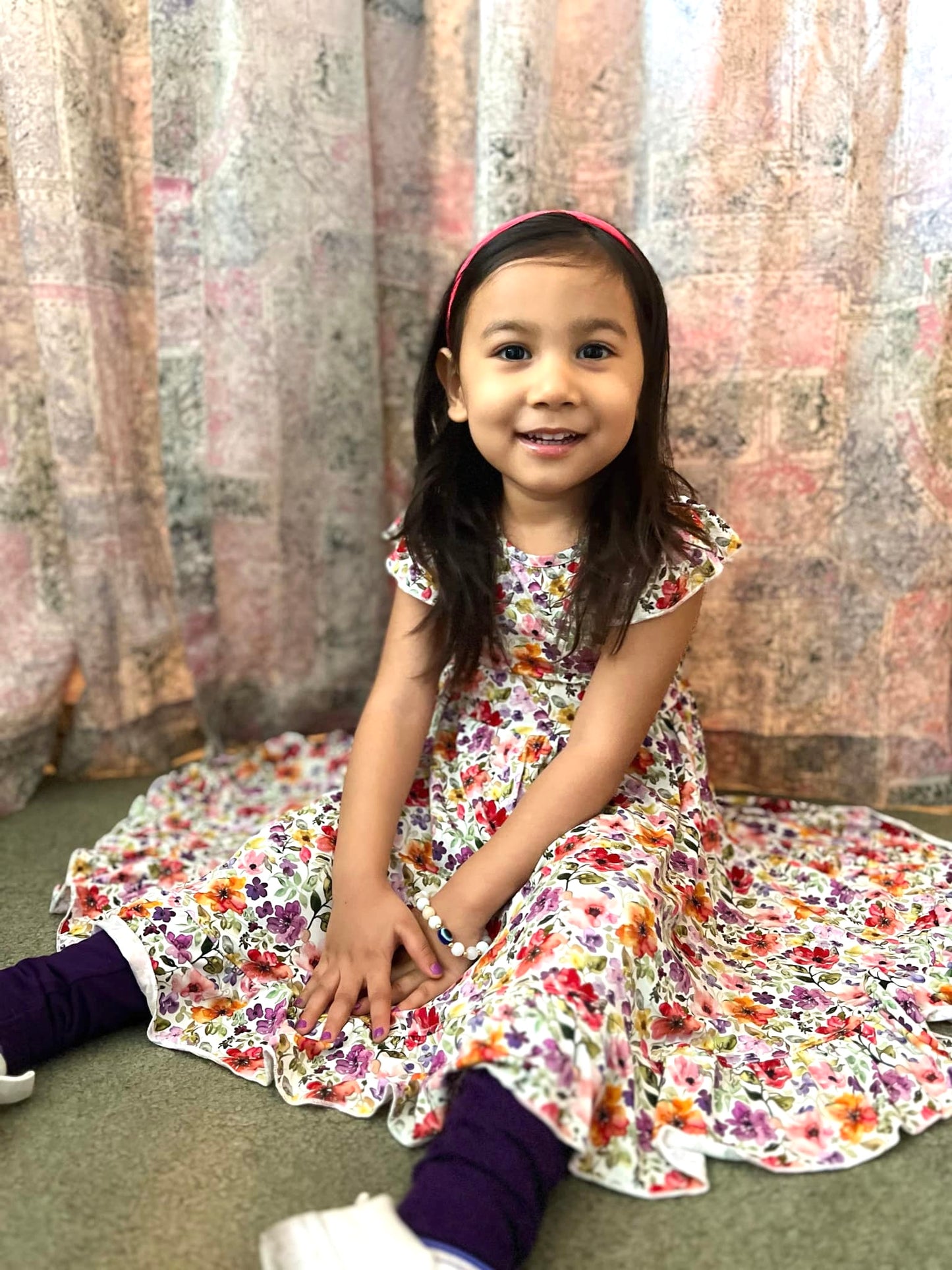 Watercolor Floral Twirl