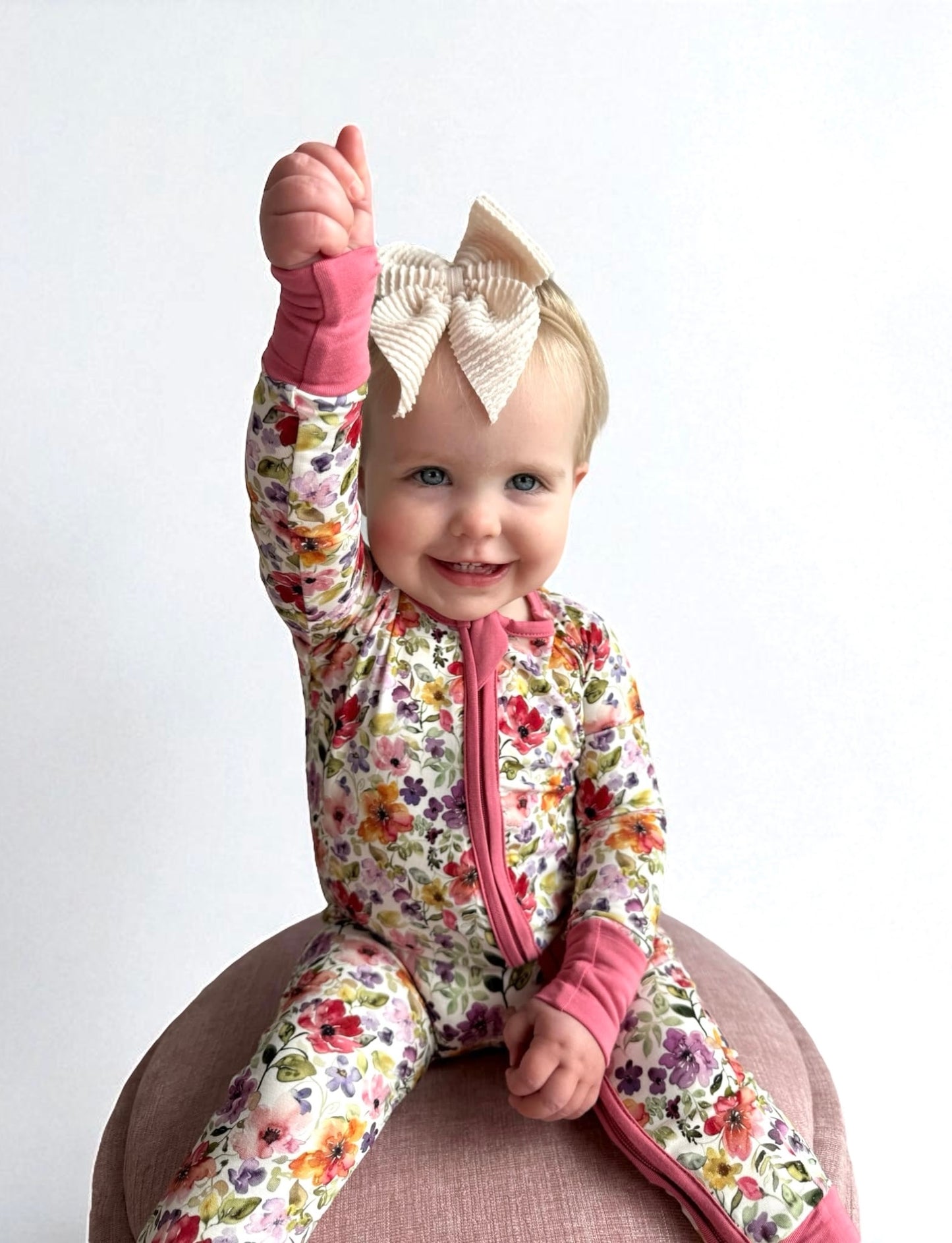 Watercolor Floral Convertible Footie