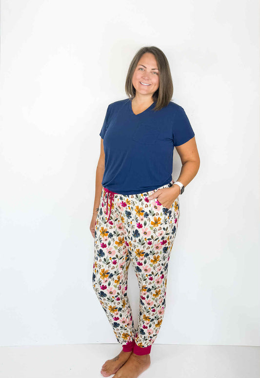 Autumn Blossoms Adult Joggers