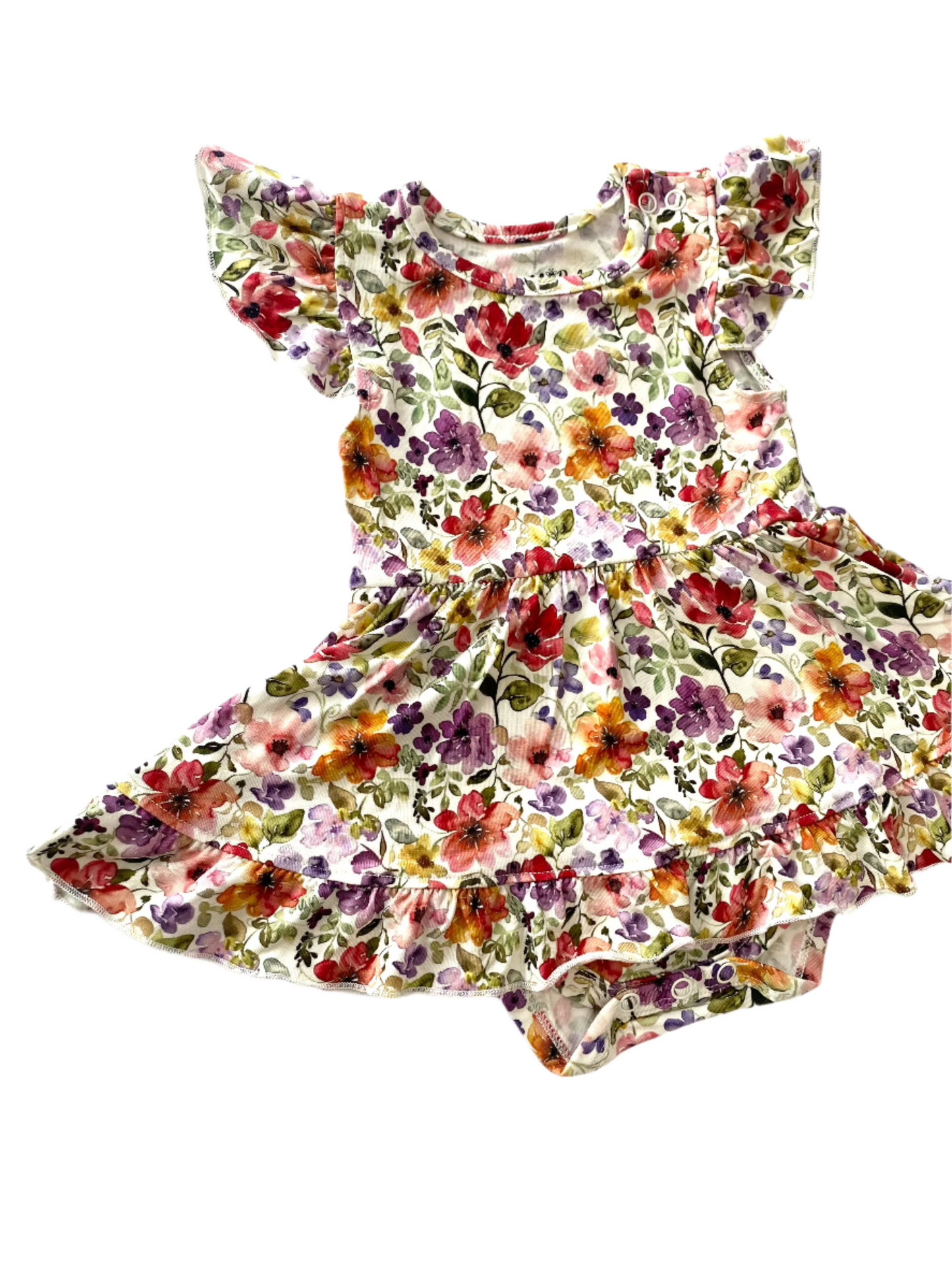 Watercolor Floral Bodysuit Twirl