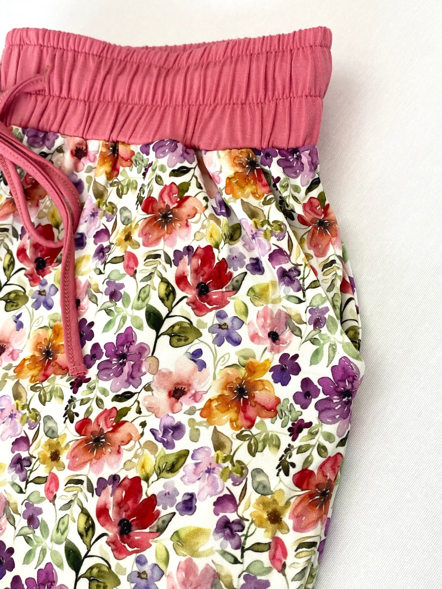 Watercolor Floral Adult Joggers