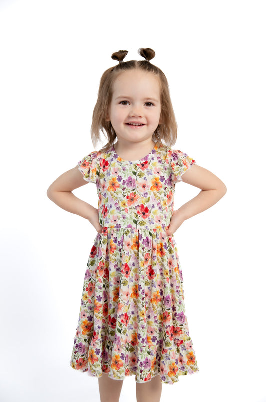 Watercolor Floral Twirl