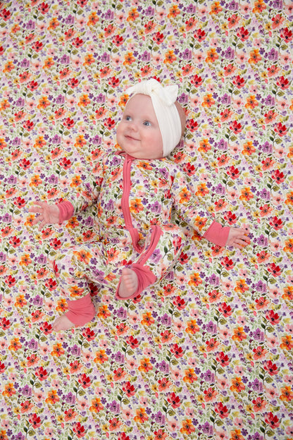 Watercolor Floral Convertible Footie