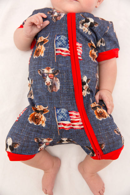 Red, White & Moo Shortie