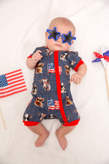 Red, White & Moo Shortie