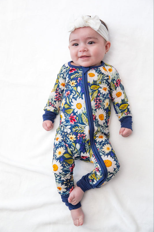 Daisy Blue Convertible Footie