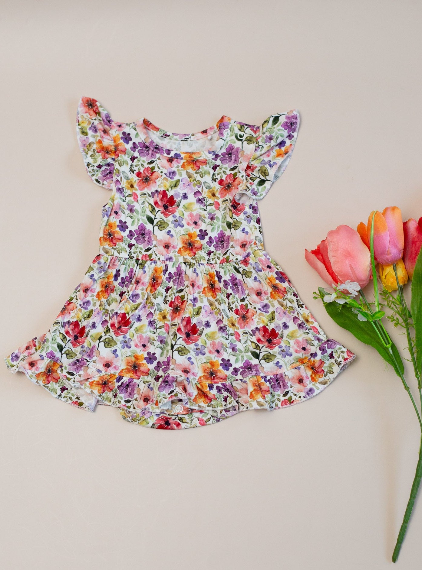 Watercolor Floral Bodysuit Twirl