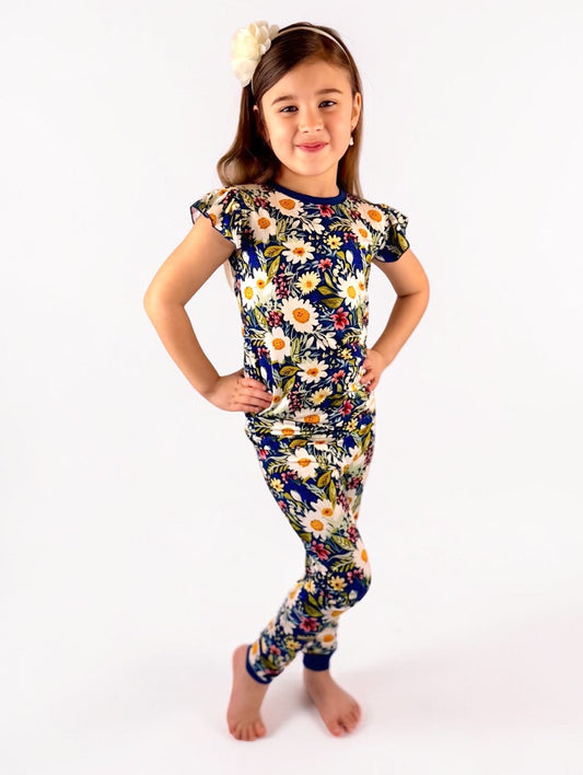 Daisy Blue Pajama Set