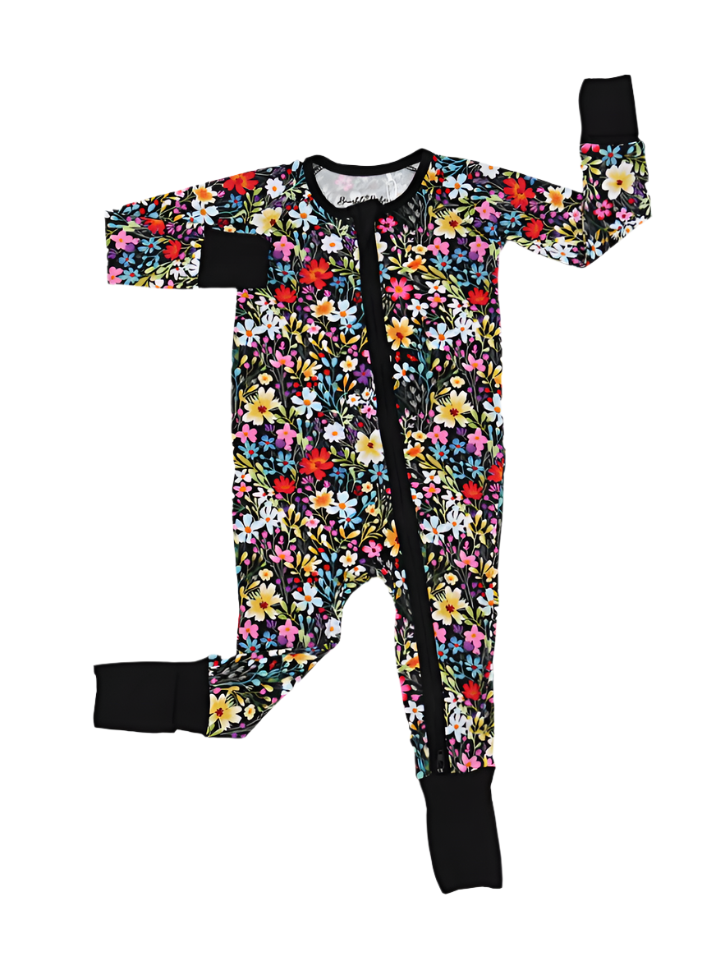 Brilliant Blooms Convertible Footie